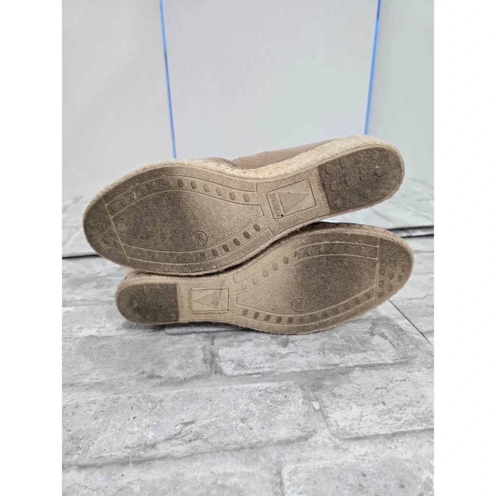Verbenas Mamen Espadrille Wedge Genuine Leather Made in Spain Size 39 US 8.5